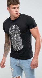 snake beard print  shirt