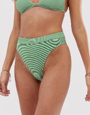 Palm Springs Xanadu Bikini Bottom Textured Khaki