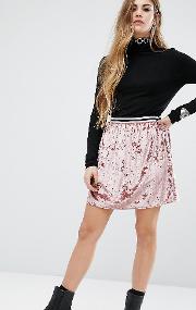 Skater Skirt With Stripe Waistband