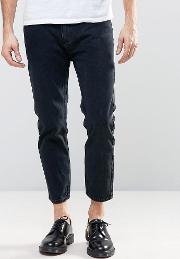 Stubs Rigid Cropped Slim Jeans Stone Black Wash