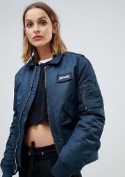 relaxed bomber jacket with hood lining