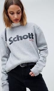 relaxed sweatshirt with front logo