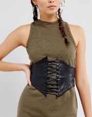 corset lace up belt in python print