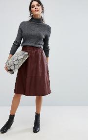 leather midi skirt fudge