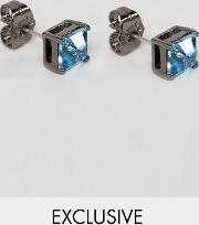 square swarovski crystal stud earrings exclusive to asos