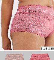 Katie 2 Pack Lace Brief