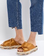 adiva mustard flatform espadrille sandals