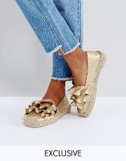 rose gold ruffle espadrille shoes