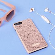 Pink Matte Glitter Iphone  Plus Case