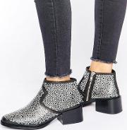 lou eyelet heeled ankle boots