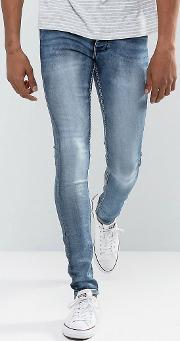 skinny jeans  mid wash blue with stretch