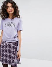Sonia By  Rykiel Logo Stud Tie Up  Shirt