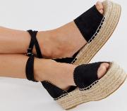 Flatform Sandals With Ankle Straps