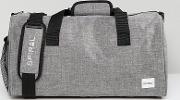 duffel bag in crosshatch grey