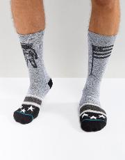 Landed Socks With Space Man