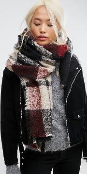 oversized check scarf