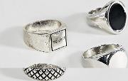 ring 4 pack  silver