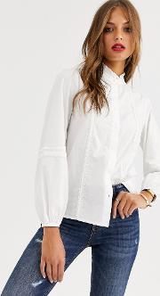 Romantic Shirt With Pearl Detail