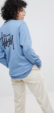long sleeve top with logo back