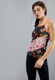 fit to a  strappy top in hampton court print