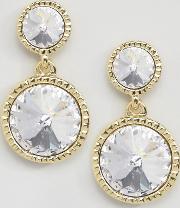 ronda rivoli crystal drop earrings gold