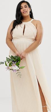 Bridesmaid Exclusive Pleated Maxi Dress