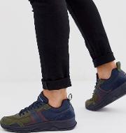 Faux Leather Suede Mix Trainer