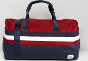 Icon Stripe Duffle Bag In Navy