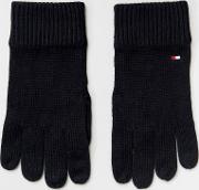Pima Cotton Gloves In Black