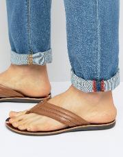 Torence Leather Flip Flops
