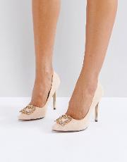 embellished court shoes