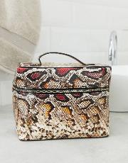 Snake Print Cosmetic Bag