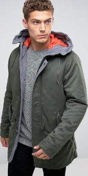 parka with quilted lining