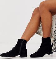 Joyce Suede Flat Ankle Boots