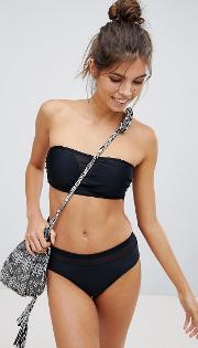 brazilian bikini bottom with mesh insert