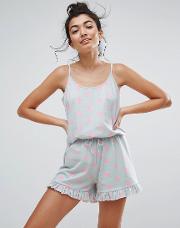 Shell Print Pyjama Playsuit