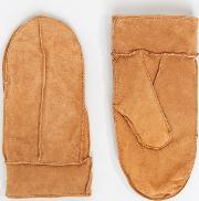 real leather mittens
