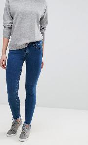 slim jeans with fringe hem