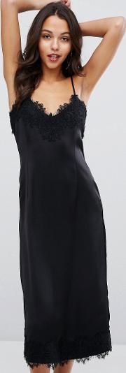 lace detail cami dress