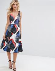 premium oversized floral prom dress
