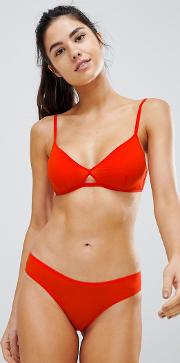 soft bra with cutout detail