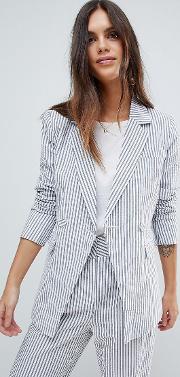 stripe summer double breasted blazer co ord