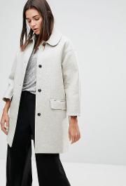 Neoprene Wool Blend Coat
