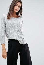 Twisted Neck Long Sleeved  Shirt