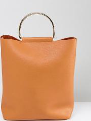 yoki slouch shoulder bag with metal ring