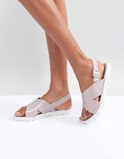 by melissa match flat sandal