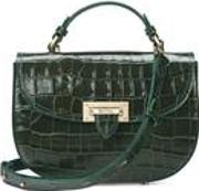 Letterbox Saddle Bag In Deep Shine Forest Green 