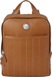 Tan Brown Italian Calf Leather Aerodrome Backpack