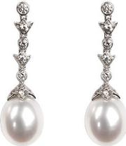 Victoriana Earrings Cream Pearls Diamonds W 