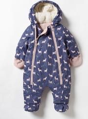 Baby Snowsuit Naval Blue Baby Fawn Baby Boden 